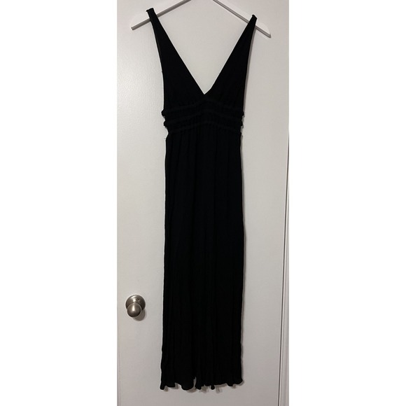 WAYF Black Plunging V-Neck Sleeveless Cut Out Gown Maxi Dress Size XS - Picture 2 of 9